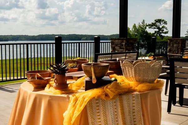 Casa Pirul catering setup for events